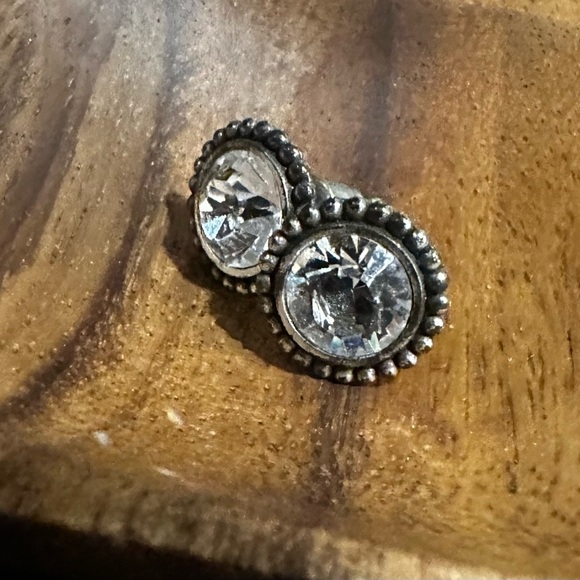 Brighton Silver Crystal Stud Earrings - Picture 1 of 5